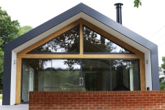 Bespoke garden building incorporating double garage and office