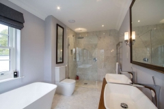 Luxury bathroom of new build house Farnham Surrey